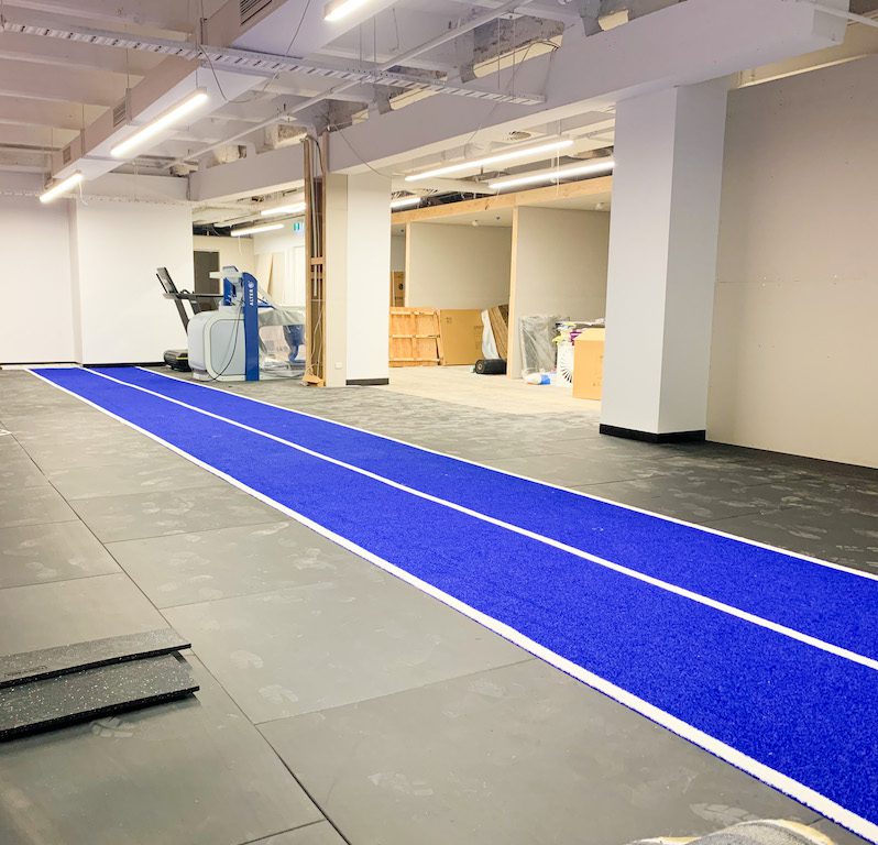 Back corner sled track
